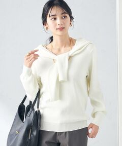 a.v.v / アー・ヴェ・ヴェ ニット・セーター | 【洗える/UVカット】Vネックパフスリーブニット