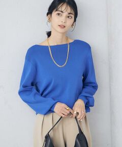 a.v.v / アー・ヴェ・ヴェ ニット・セーター | 【洗える/UVカット】ボートネックパフスリーブ美ラクるニット