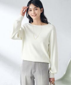 a.v.v / アー・ヴェ・ヴェ ニット・セーター | 【洗える/UVカット】ボートネックパフスリーブ美ラクるニット