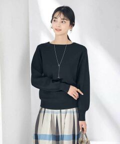 a.v.v / アー・ヴェ・ヴェ ニット・セーター | 【洗える/UVカット】ボートネックパフスリーブ美ラクるニット