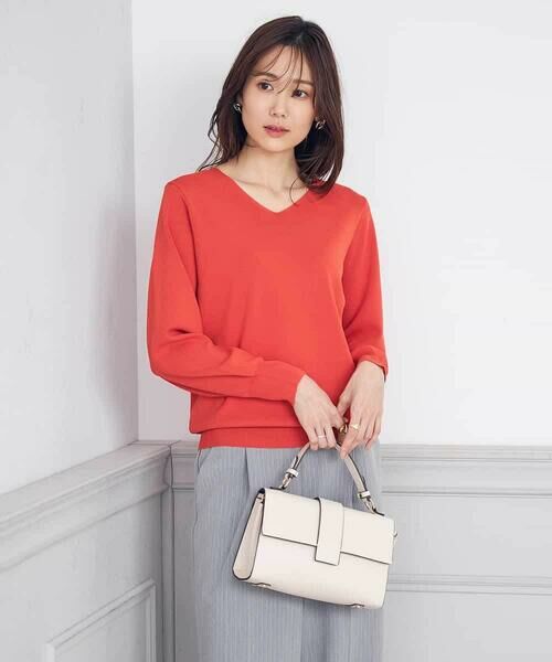 a.v.v / アー・ヴェ・ヴェ ニット・セーター | 【洗える/UVカット/WEB限定カラー】Vネックパフスリーブ美ラクるニット | 詳細1