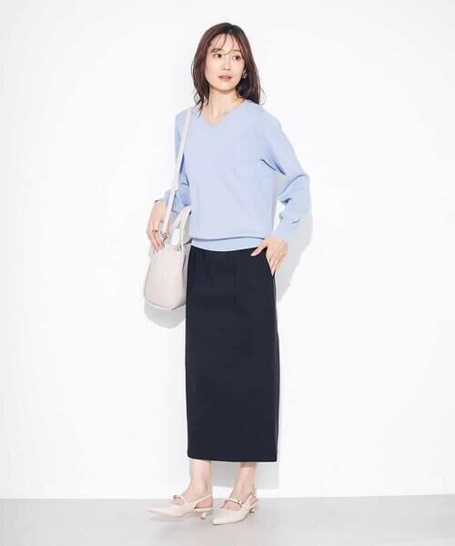 a.v.v / アー・ヴェ・ヴェ ニット・セーター | 【洗える/UVカット/WEB限定カラー】Vネックパフスリーブ美ラクるニット | 詳細12