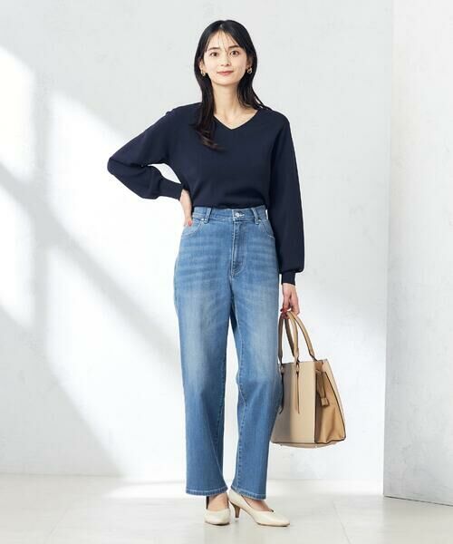 a.v.v / アー・ヴェ・ヴェ ニット・セーター | 【洗える/UVカット/WEB限定カラー】Vネックパフスリーブ美ラクるニット | 詳細19