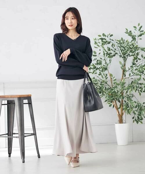 a.v.v / アー・ヴェ・ヴェ ニット・セーター | 【洗える/UVカット/WEB限定カラー】Vネックパフスリーブ美ラクるニット | 詳細22