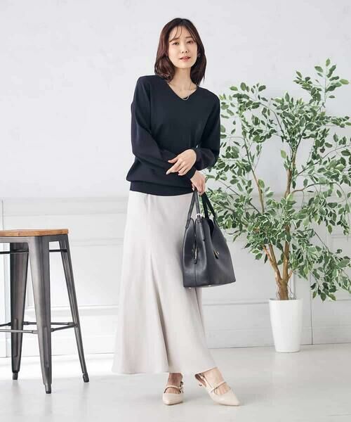 a.v.v / アー・ヴェ・ヴェ ニット・セーター | 【洗える/UVカット/WEB限定カラー】Vネックパフスリーブ美ラクるニット | 詳細24