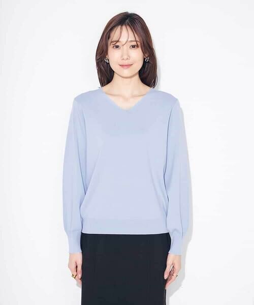 a.v.v / アー・ヴェ・ヴェ ニット・セーター | 【洗える/UVカット/WEB限定カラー】Vネックパフスリーブ美ラクるニット | 詳細25