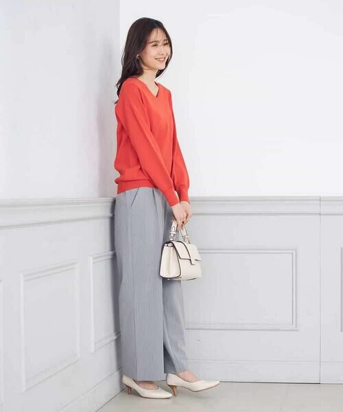 a.v.v / アー・ヴェ・ヴェ ニット・セーター | 【洗える/UVカット/WEB限定カラー】Vネックパフスリーブ美ラクるニット | 詳細4