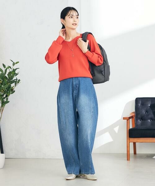 a.v.v / アー・ヴェ・ヴェ ニット・セーター | 【洗える/UVカット/WEB限定カラー】Vネックパフスリーブ美ラクるニット | 詳細8