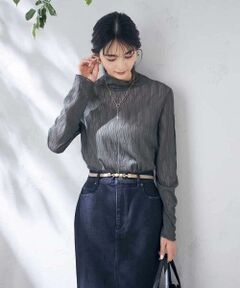 a.v.v / アー・ヴェ・ヴェ カットソー | シアーウェーブハイネックトップス