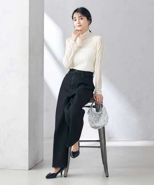 a.v.v / アー・ヴェ・ヴェ カットソー | シアーウェーブハイネックトップス | 詳細3