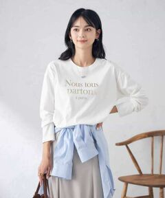 a.v.v / アー・ヴェ・ヴェ カットソー | 【綿100％】箔プリントロゴロンＴ