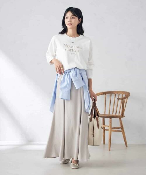 a.v.v / アー・ヴェ・ヴェ カットソー | 【綿100％】箔プリントロゴロンＴ | 詳細1