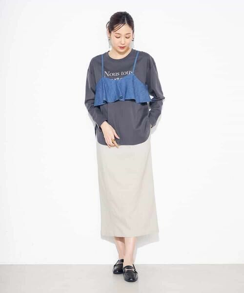 a.v.v / アー・ヴェ・ヴェ カットソー | 【綿100％】箔プリントロゴロンＴ | 詳細12