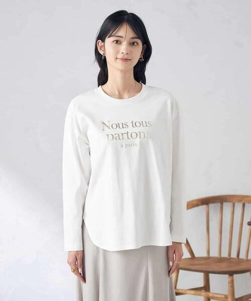 a.v.v / アー・ヴェ・ヴェ カットソー | 【綿100％】箔プリントロゴロンＴ | 詳細15