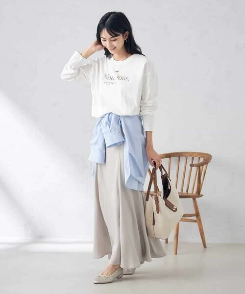 a.v.v / アー・ヴェ・ヴェ カットソー | 【綿100％】箔プリントロゴロンＴ | 詳細2