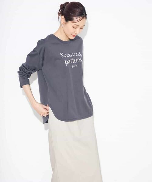 a.v.v / アー・ヴェ・ヴェ カットソー | 【綿100％】箔プリントロゴロンＴ | 詳細7