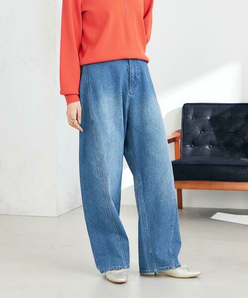 a.v.v / アー・ヴェ・ヴェ チノ・ワークパンツ | カーヴィーデニムパンツ(ブルー)