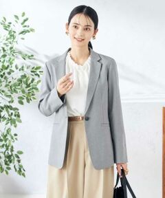 a.v.v / アー・ヴェ・ヴェ テーラードジャケット | 【洗える/ストレッチ/UVカット】麻調ストレッチテーラードジャケット