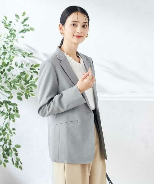 a.v.v / アー・ヴェ・ヴェ テーラードジャケット | 【洗える/ストレッチ/UVカット】麻調ストレッチテーラードジャケット | 詳細10