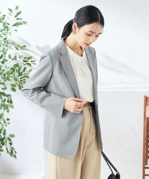 a.v.v / アー・ヴェ・ヴェ テーラードジャケット | 【洗える/ストレッチ/UVカット】麻調ストレッチテーラードジャケット | 詳細11