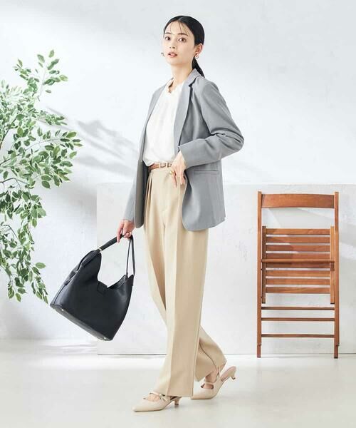 a.v.v / アー・ヴェ・ヴェ テーラードジャケット | 【洗える/ストレッチ/UVカット】麻調ストレッチテーラードジャケット | 詳細13