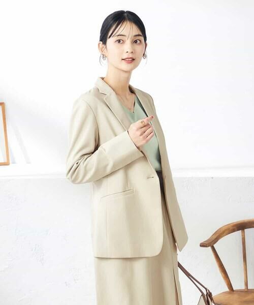 a.v.v / アー・ヴェ・ヴェ テーラードジャケット | 【洗える/ストレッチ/UVカット】麻調ストレッチテーラードジャケット | 詳細5