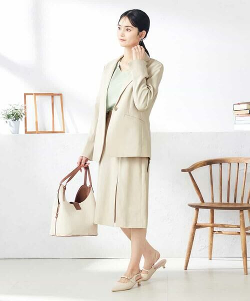 a.v.v / アー・ヴェ・ヴェ テーラードジャケット | 【洗える/ストレッチ/UVカット】麻調ストレッチテーラードジャケット | 詳細8