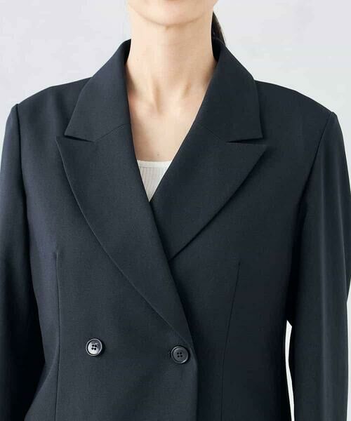 a.v.v / アー・ヴェ・ヴェ テーラードジャケット | 【洗える/ストレッチ/UVカット】麻調ストレッチダブルブレストジャケット | 詳細19