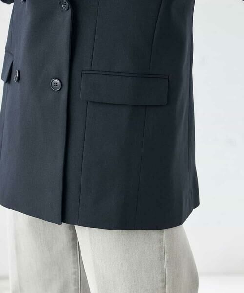 a.v.v / アー・ヴェ・ヴェ テーラードジャケット | 【洗える/ストレッチ/UVカット】麻調ストレッチダブルブレストジャケット | 詳細22