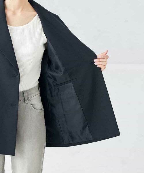 a.v.v / アー・ヴェ・ヴェ テーラードジャケット | 【洗える/ストレッチ/UVカット】麻調ストレッチダブルブレストジャケット | 詳細23