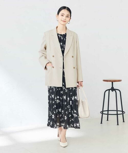 a.v.v / アー・ヴェ・ヴェ テーラードジャケット | 【洗える/ストレッチ/UVカット】麻調ストレッチダブルブレストジャケット | 詳細8