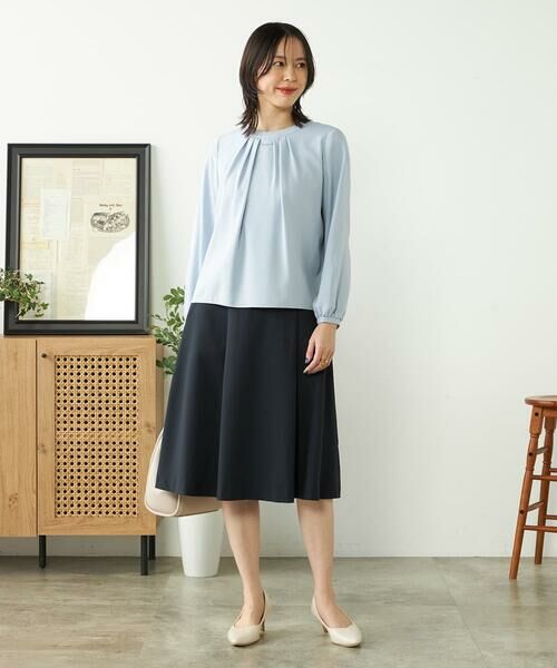 a.v.v / アー・ヴェ・ヴェ ミニ・ひざ丈スカート | 【洗える/ストレッチ/UVカット】麻調ストレッチフレアスカート | 詳細13