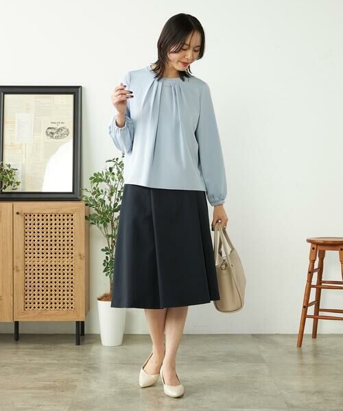 a.v.v / アー・ヴェ・ヴェ ミニ・ひざ丈スカート | 【洗える/ストレッチ/UVカット】麻調ストレッチフレアスカート | 詳細14