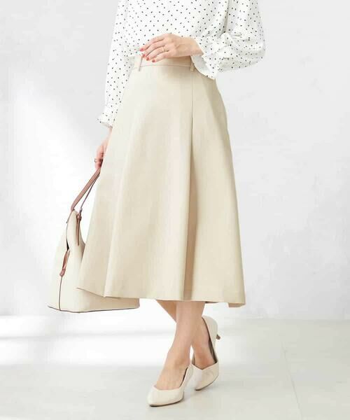 a.v.v / アー・ヴェ・ヴェ ミニ・ひざ丈スカート | 【洗える/ストレッチ/UVカット】麻調ストレッチフレアスカート | 詳細17