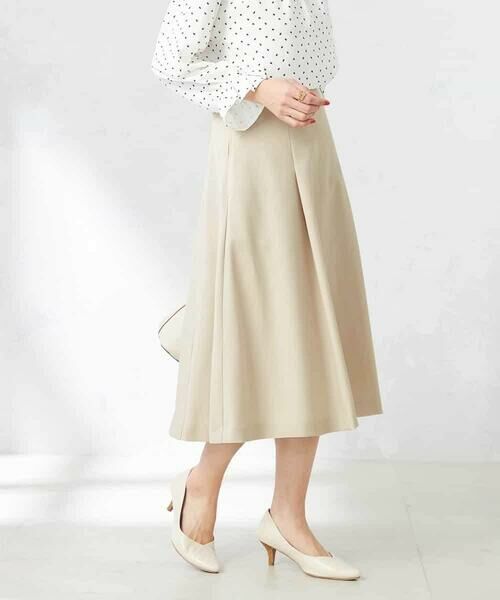 a.v.v / アー・ヴェ・ヴェ ミニ・ひざ丈スカート | 【洗える/ストレッチ/UVカット】麻調ストレッチフレアスカート | 詳細18