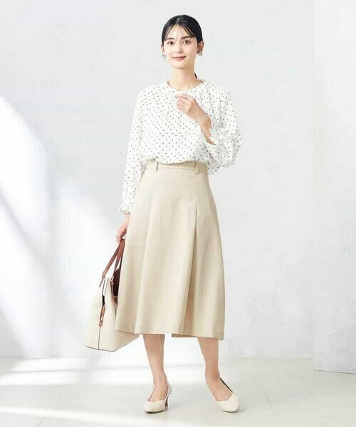 a.v.v / アー・ヴェ・ヴェ ミニ・ひざ丈スカート | 【洗える/ストレッチ/UVカット】麻調ストレッチフレアスカート | 詳細20