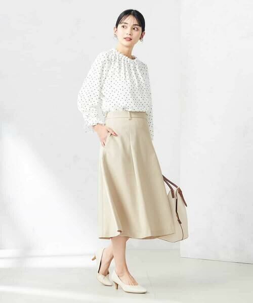 a.v.v / アー・ヴェ・ヴェ ミニ・ひざ丈スカート | 【洗える/ストレッチ/UVカット】麻調ストレッチフレアスカート | 詳細21