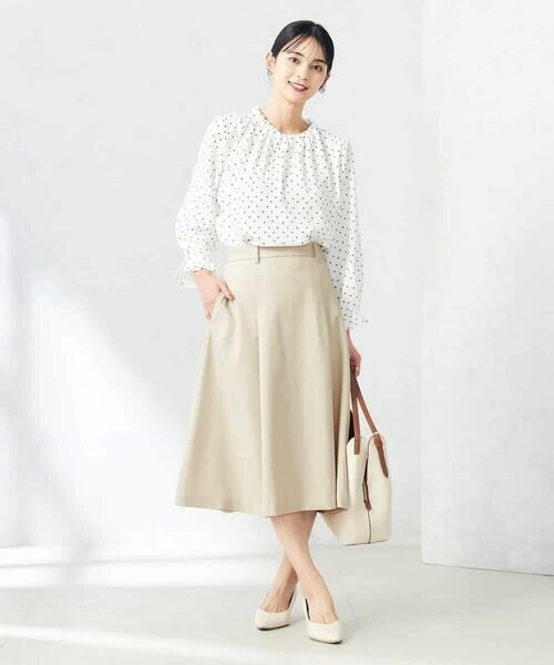 a.v.v / アー・ヴェ・ヴェ ミニ・ひざ丈スカート | 【洗える/ストレッチ/UVカット】麻調ストレッチフレアスカート | 詳細22