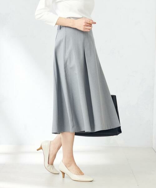 a.v.v / アー・ヴェ・ヴェ ミニ・ひざ丈スカート | 【洗える/ストレッチ/UVカット】麻調ストレッチフレアスカート | 詳細23