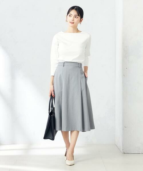 a.v.v / アー・ヴェ・ヴェ ミニ・ひざ丈スカート | 【洗える/ストレッチ/UVカット】麻調ストレッチフレアスカート | 詳細24