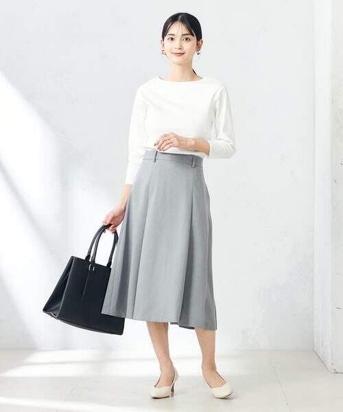 a.v.v / アー・ヴェ・ヴェ ミニ・ひざ丈スカート | 【洗える/ストレッチ/UVカット】麻調ストレッチフレアスカート | 詳細25