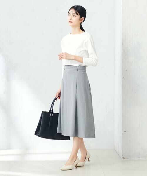 a.v.v / アー・ヴェ・ヴェ ミニ・ひざ丈スカート | 【洗える/ストレッチ/UVカット】麻調ストレッチフレアスカート | 詳細26