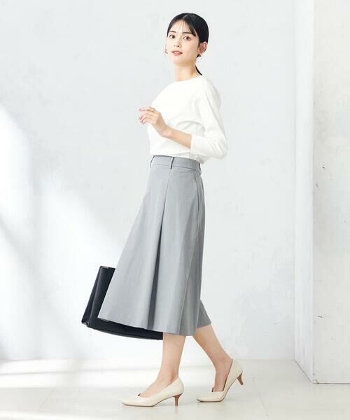 a.v.v / アー・ヴェ・ヴェ ミニ・ひざ丈スカート | 【洗える/ストレッチ/UVカット】麻調ストレッチフレアスカート | 詳細27