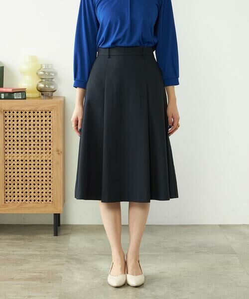 a.v.v / アー・ヴェ・ヴェ ミニ・ひざ丈スカート | 【洗える/ストレッチ/UVカット】麻調ストレッチフレアスカート | 詳細28