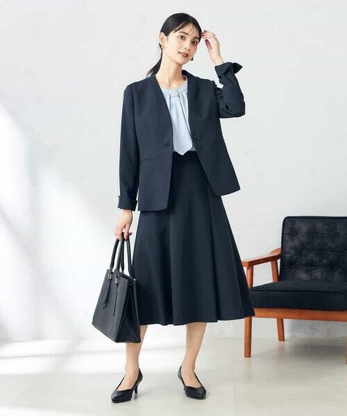 a.v.v / アー・ヴェ・ヴェ ミニ・ひざ丈スカート | 【洗える/ストレッチ/UVカット】麻調ストレッチフレアスカート | 詳細8