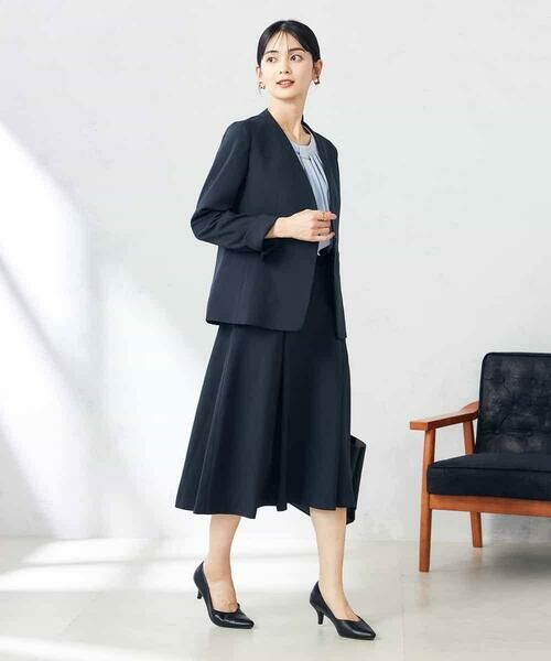 a.v.v / アー・ヴェ・ヴェ ミニ・ひざ丈スカート | 【洗える/ストレッチ/UVカット】麻調ストレッチフレアスカート | 詳細9