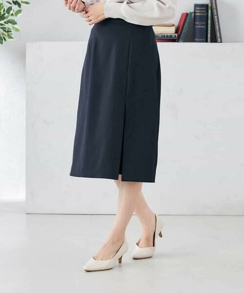 a.v.v / アー・ヴェ・ヴェ ロング・マキシ丈スカート | 【洗える/ストレッチ/UVカット】麻調ストレッチタイトスカート | 詳細1