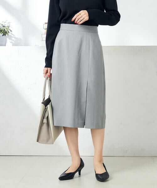 a.v.v / アー・ヴェ・ヴェ ロング・マキシ丈スカート | 【洗える/ストレッチ/UVカット】麻調ストレッチタイトスカート | 詳細12