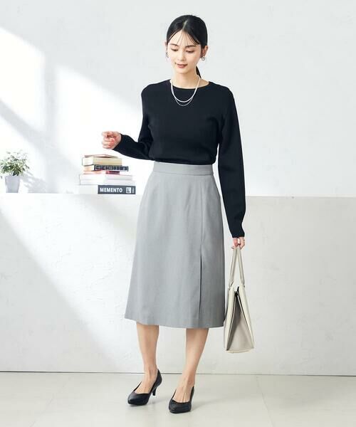 a.v.v / アー・ヴェ・ヴェ ロング・マキシ丈スカート | 【洗える/ストレッチ/UVカット】麻調ストレッチタイトスカート | 詳細14