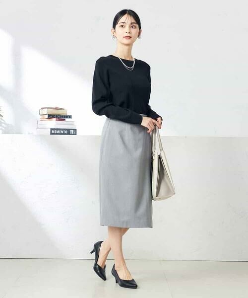 a.v.v / アー・ヴェ・ヴェ ロング・マキシ丈スカート | 【洗える/ストレッチ/UVカット】麻調ストレッチタイトスカート | 詳細15